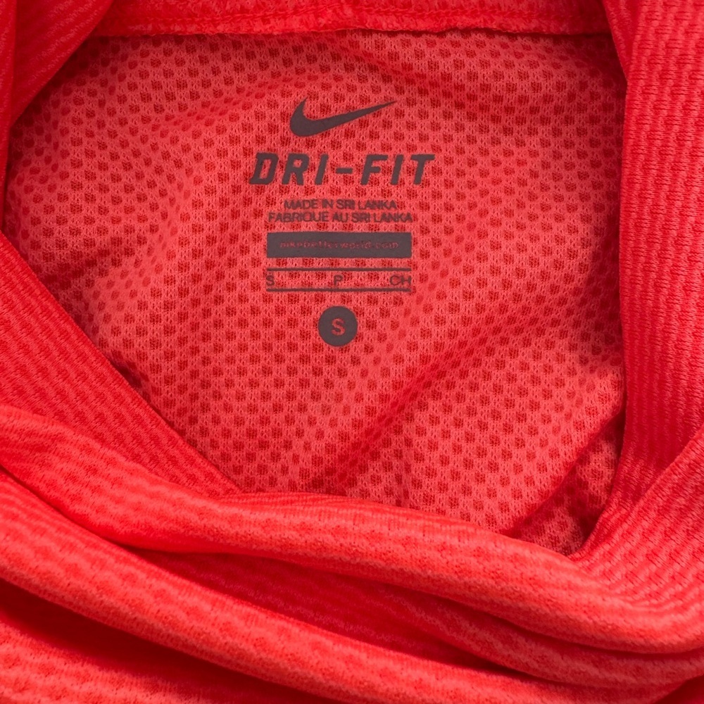 Nike Dri-FIT Running Cowl Neck Pullover Neon Orange Small - Picture 5 of 7